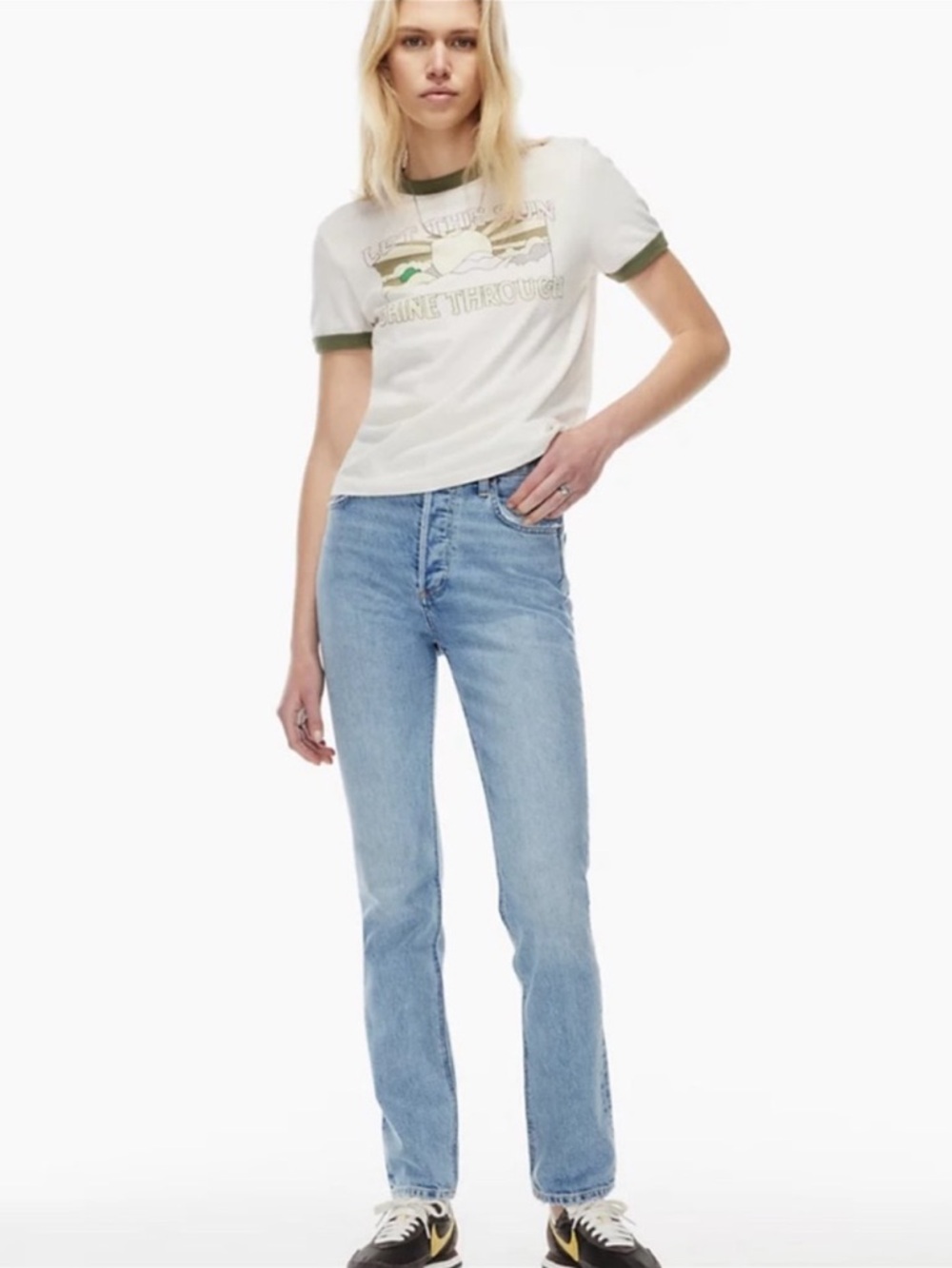 Aritzia Denim Forum Yoko High Rise Slim Jean